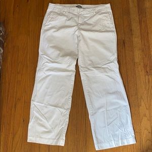 Straight leg white pants